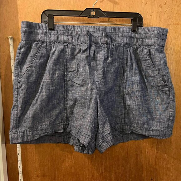 Size 2X - bcg - Blue Elastic Waist Shorts - Picture 1 of 7